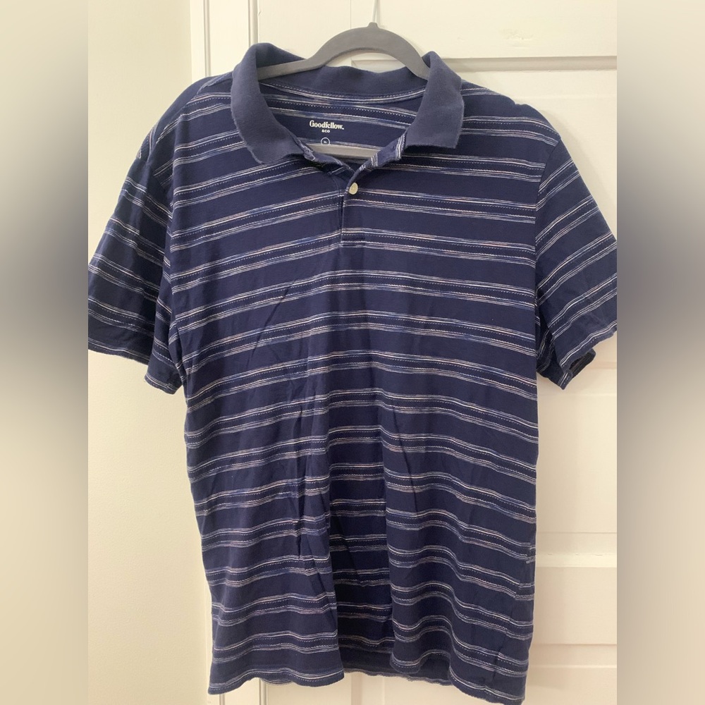 Textured Striped Polo Shirt